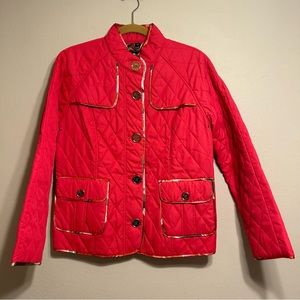 Pamela McCoy‎ Mist Quilted-looking Jacket Pink Size M